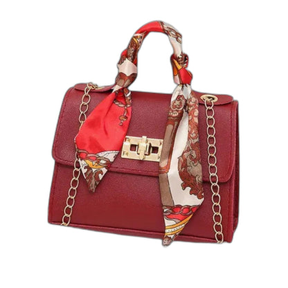 Stylish Leather Clutch Bag for Women with Chain Strap Party Style