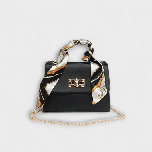 Stylish Leather Shoulder Bag for Women with Chain Strap Party Style