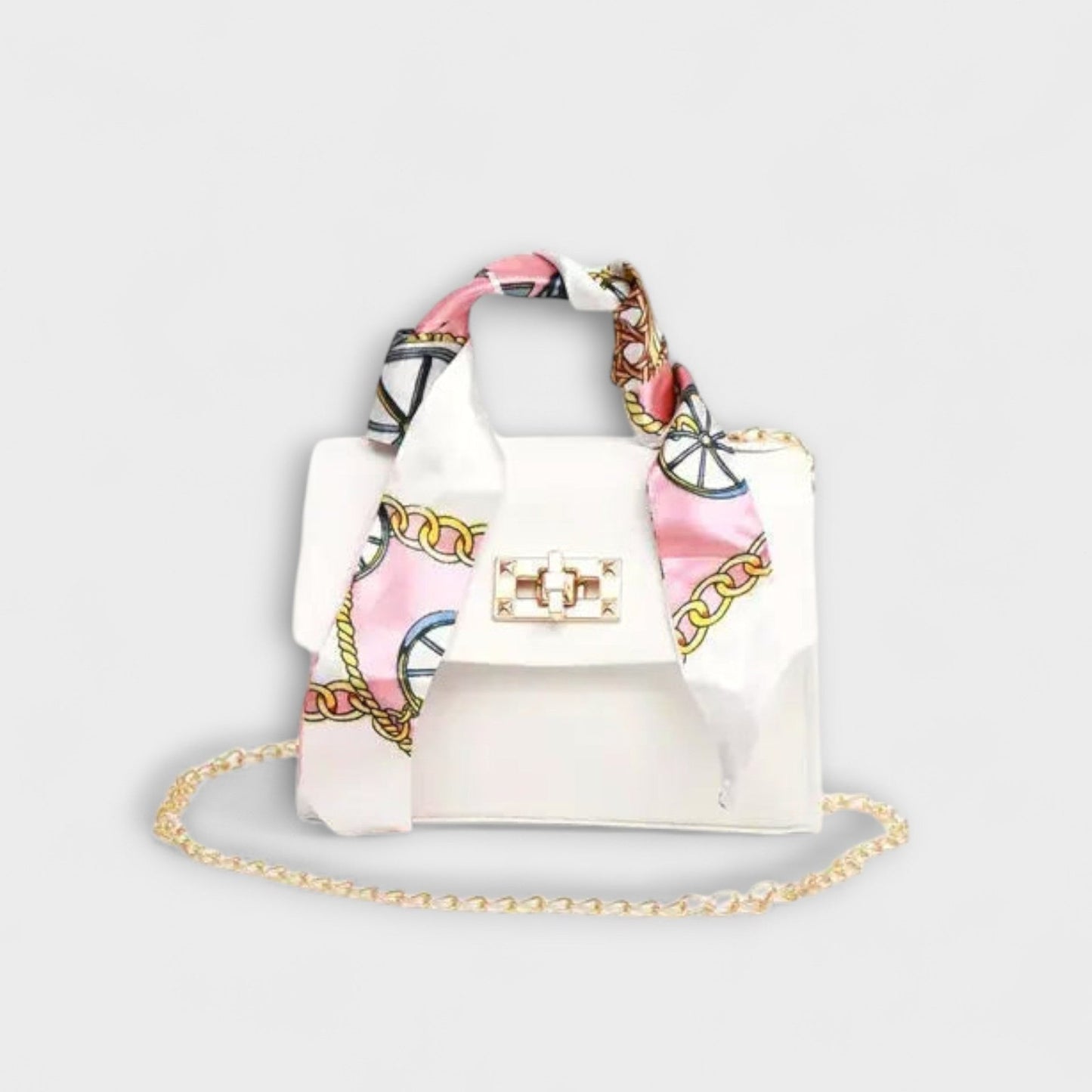Stylish Leather Shoulder Bag for Women with Chain Strap Party Style