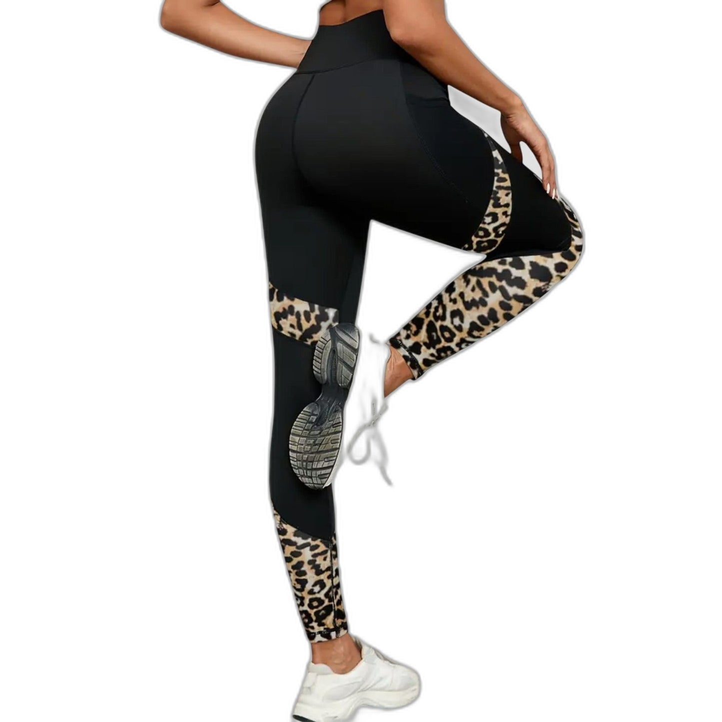 Stylish Leopard Pants for Women with Bodycon High Waisted Pockets Lounge Style
