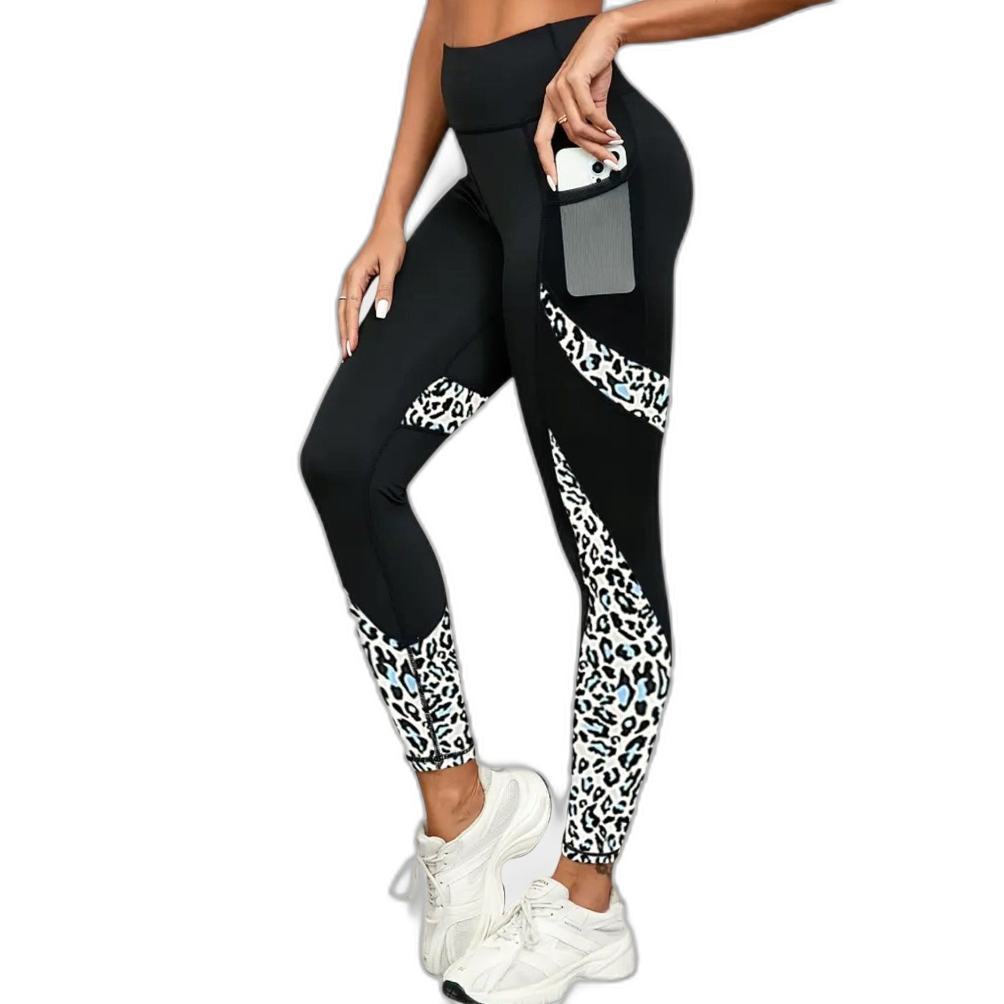 Stylish Leopard Pants for Women with Bodycon High Waisted Pockets Lounge Style