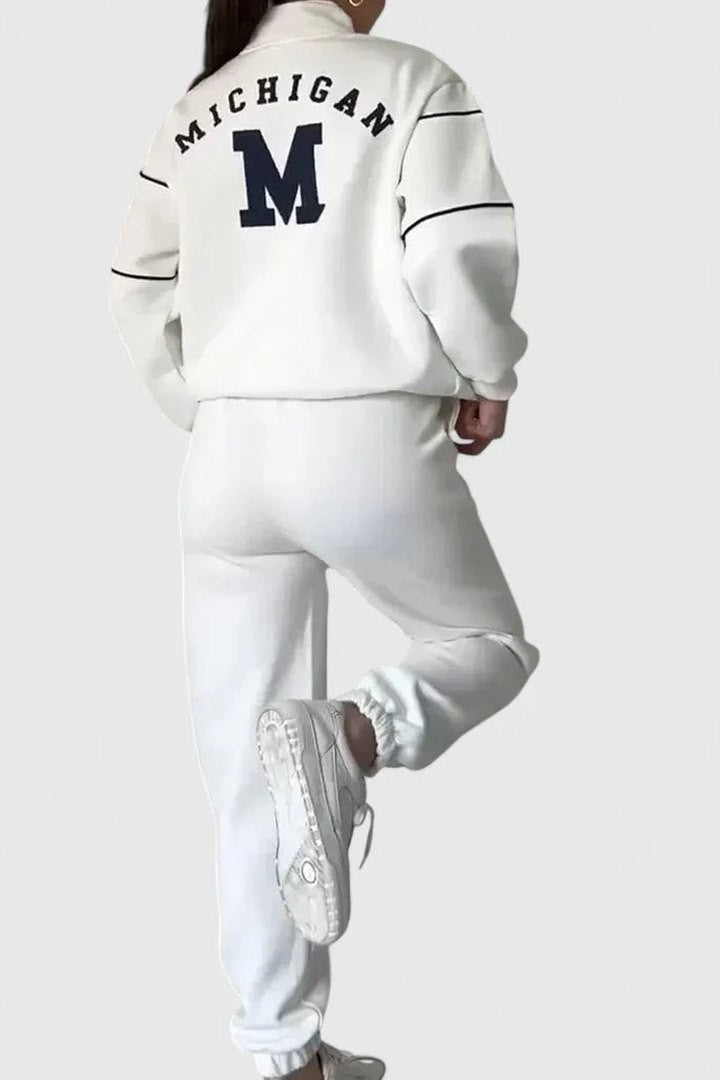 Stylish Navy Knit Two Piece Set for Women with Lounge Style