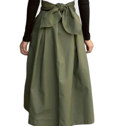 Stylish Olive Midi Skirt for Women with A Line Office Style