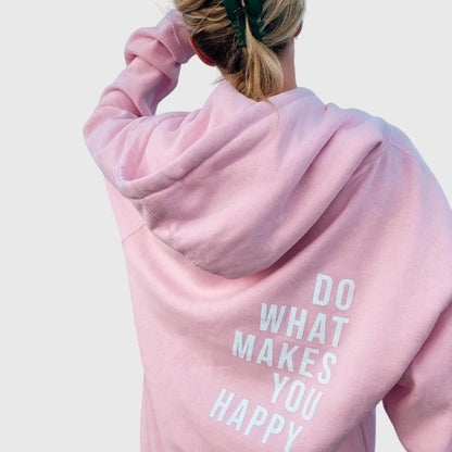 Stylish Pink Hoodie for Women with Long Sleeve Oversized Lounge Style