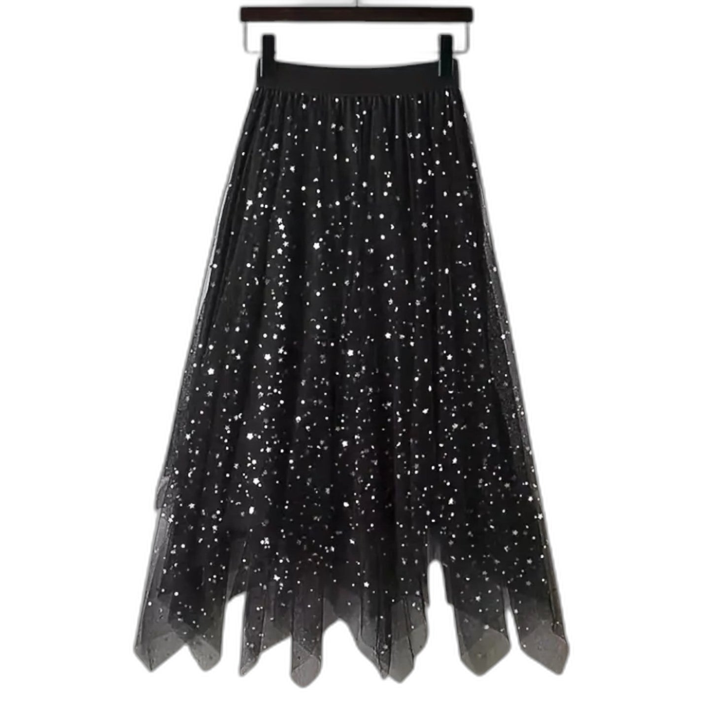 Stylish Pink Mesh Skirt for Women with Tiered Flowing Party Style