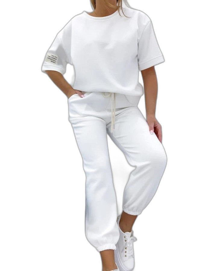 Stylish Sage Green Knit Two Piece Set for Women with Pockets Lounge Style