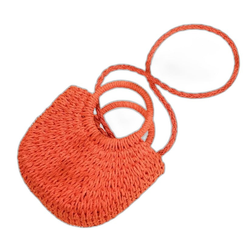 Stylish Tan Crochet Crossbody Bag for Women with Chain Strap Shoulder Vacation Style