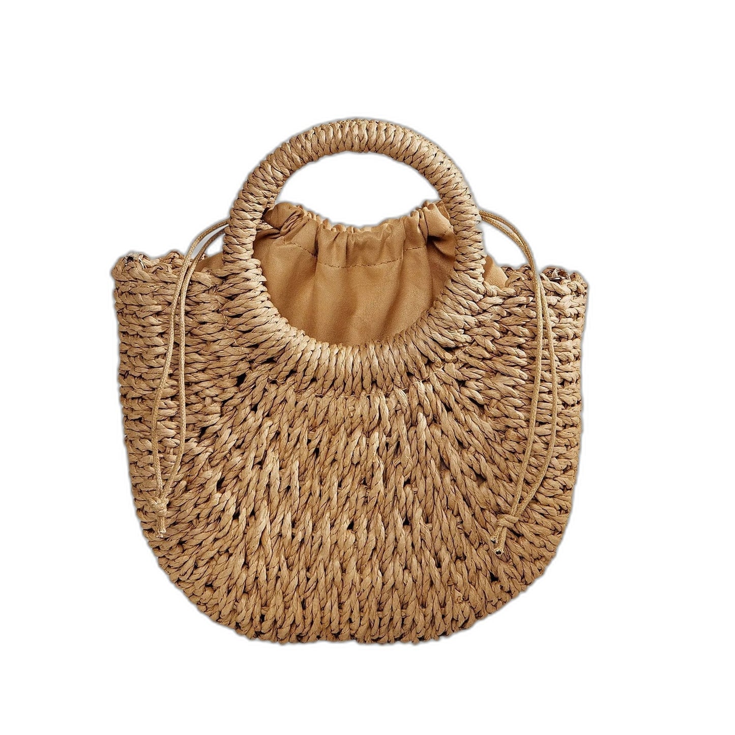 Stylish Tan Crochet Tote Bag for Women with Vacation Style