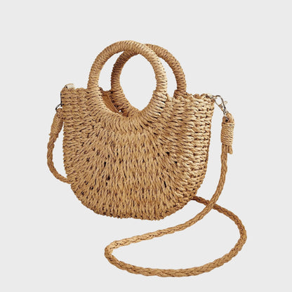 Stylish Tan Crochet Tote Bag for Women with Vacation Style