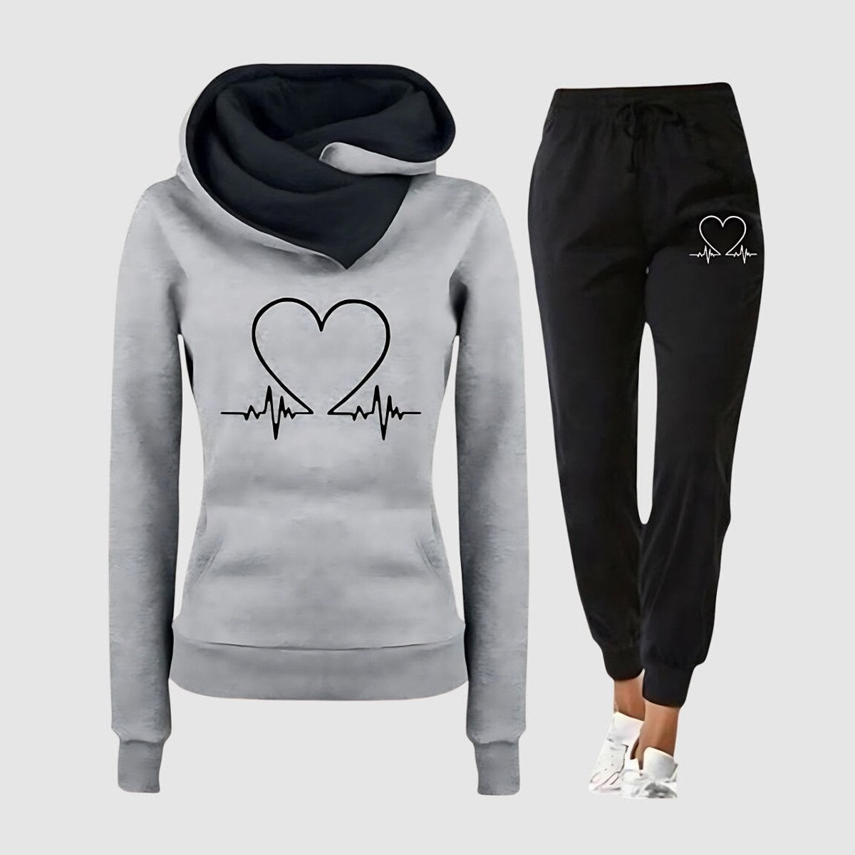 Stylish Two Piece Set for Women with Long Sleeve Lounge Style