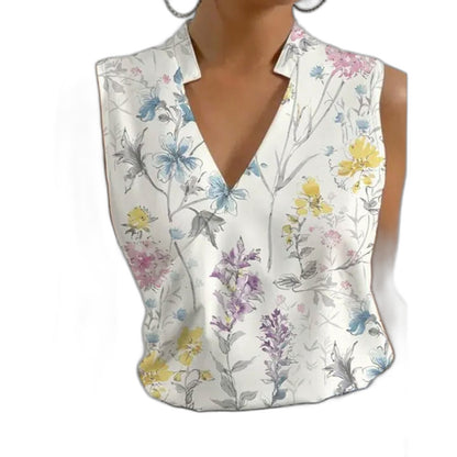 Stylish White Satin Blouse for Women with V Neck Sleeveless Wrap Office Style