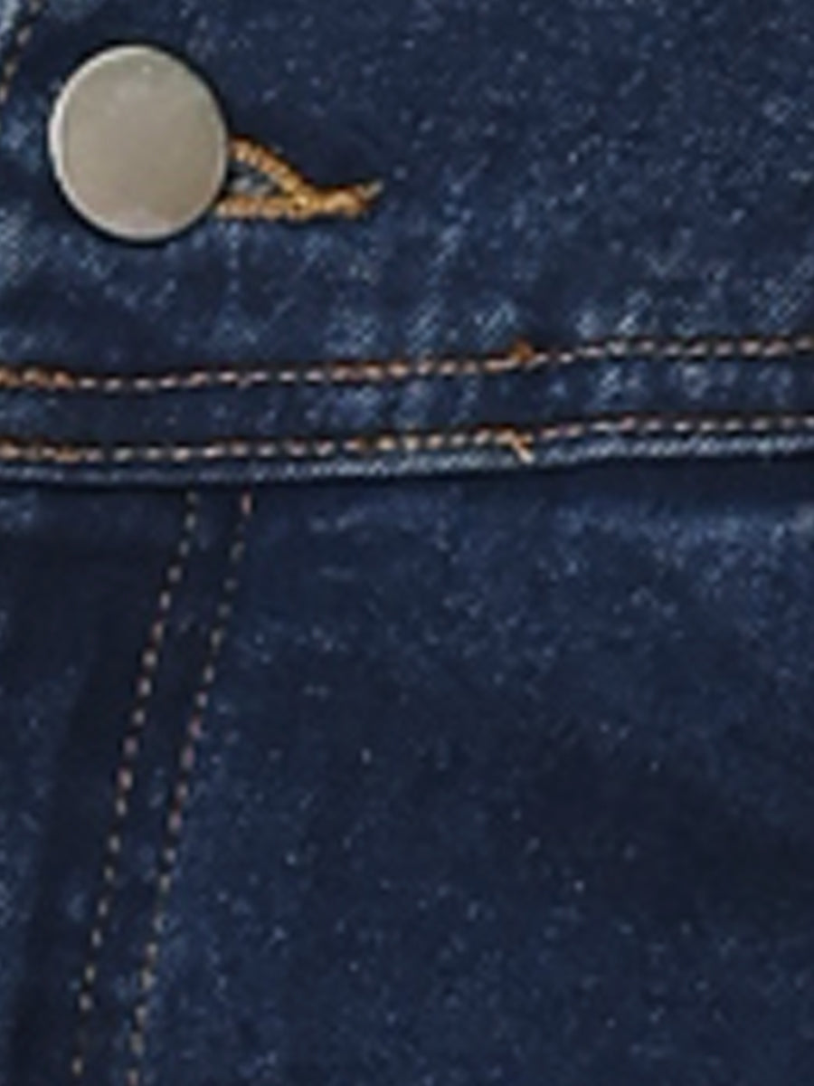 Effortless Jean Skirt for Women with High Waist Front Slit Midi Pencil Style