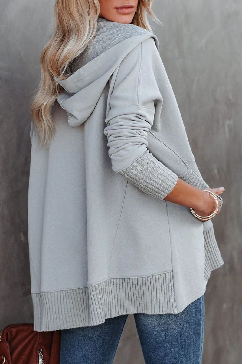 Comfortable Snap Button Henley Hoodie for Women with Hooded Long Sleeve Ribbed Cuff Relaxed Style
