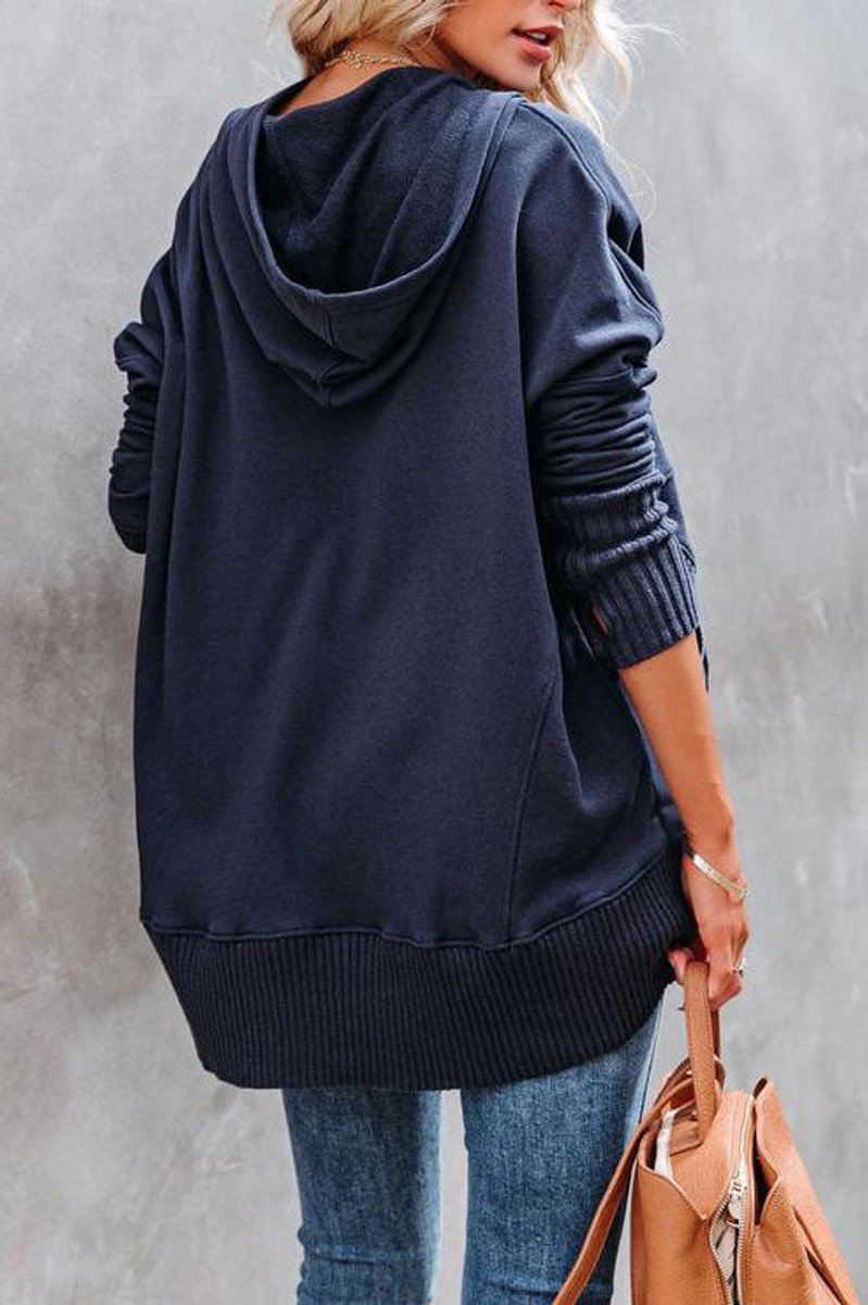 Comfortable Snap Button Henley Hoodie for Women with Hooded Long Sleeve Ribbed Cuff Relaxed Style